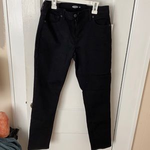 Old Navy black denim, curvy skinny jeans, mid rise